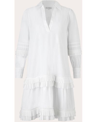 E.L.V. Denim E. L.v. Denim Marlow Pintucked Dress - White