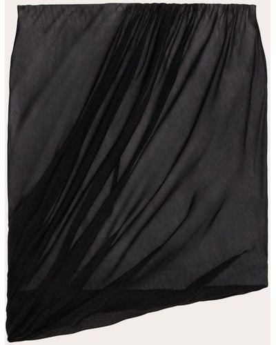 Helmut Lang Silk Bubble Skirt - Black