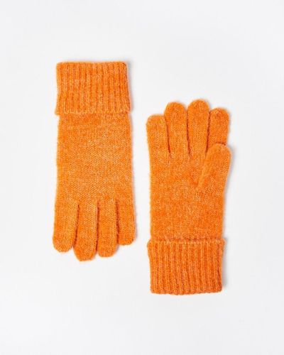 Oliver Bonas Knitted Gloves - Orange