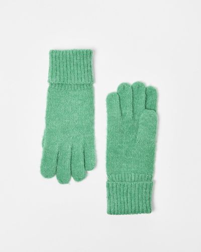 Oliver Bonas Green Knitted Gloves