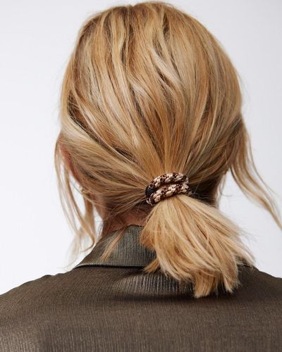 Oliver Bonas Essie Elastic Hair Tie - Brown