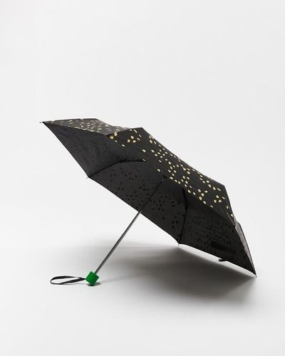 Oliver Bonas Black & Gold Metallic Scattered Spot Umbrella