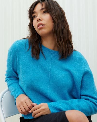 Oliver Bonas Sparkle Knitted Jumper, Size 6 - Blue