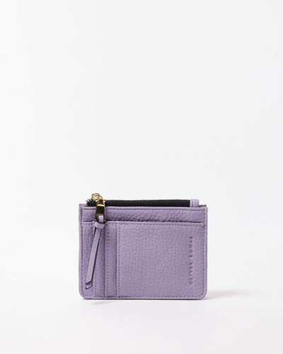 Oliver Bonas Kadie Lilac Zipped Card Holder - Purple