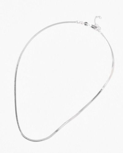 Oliver Bonas Tide Snake Chain Necklace - White