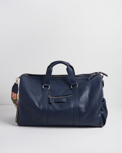 Oliver Bonas Peta Contrast Tone Blue Weekend Bag