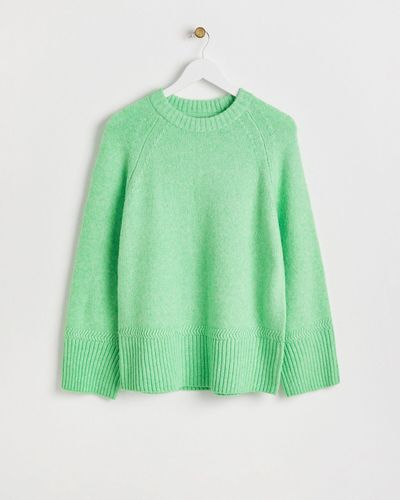 Oliver Bonas Longline Knitted Jumper, Size 8 - Green