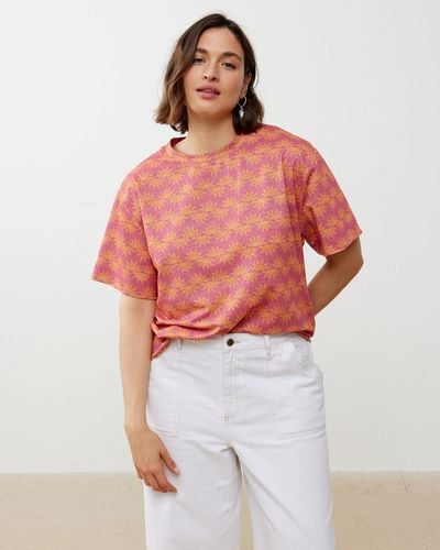 Oliver Bonas Geometric Sun Red Lurex T-shirt, Size 6