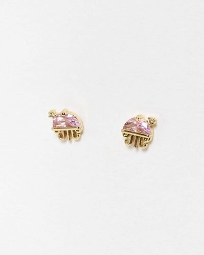 Oliver Bonas Ula Jellyfish Stud Earrings - White