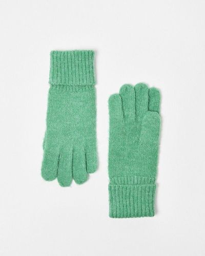 Oliver Bonas Knitted Gloves - Green
