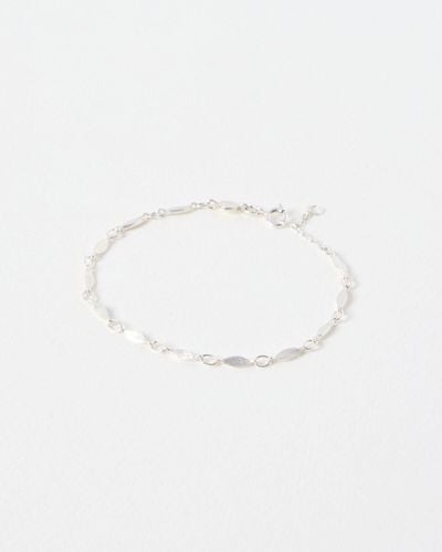 Oliver Bonas Mariana Link & Loop Chain Bracelet - White