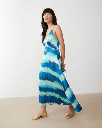 Oliver Bonas Ombre Maxi Dress, Size 6 - Blue