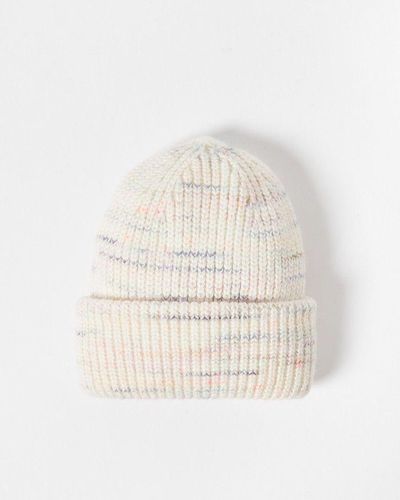 Oliver Bonas Space Dye Nepped Ivory Hat - Natural