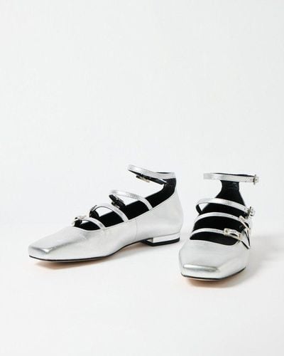 Oliver Bonas Alohas Luke Shimmer Metallic Leather Ballet Flats