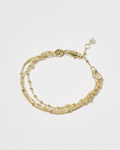 Oliver Bonas Gala Layered Chain Bracelet - Metallic