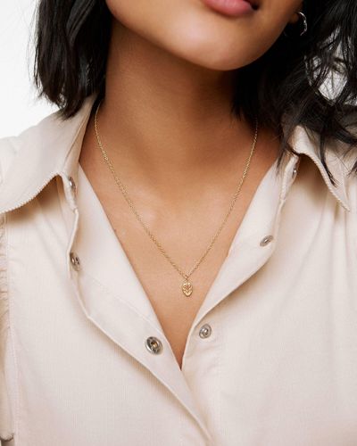 Oliver Bonas Maggie Rhodolite Garnet Pendant Necklace - White