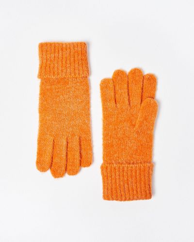Oliver Bonas Orange Knitted Gloves