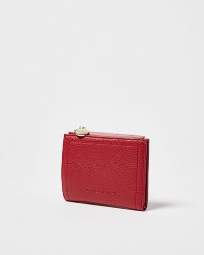 Oliver Bonas Kinley Zipped Purse - Red