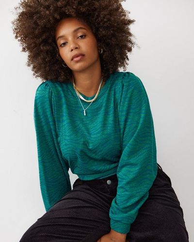 Teal blue online sweatshirt