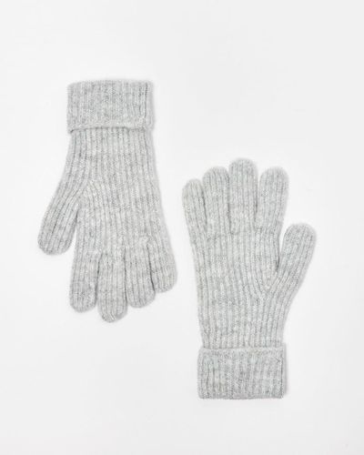 Oliver Bonas Sparkle Marl Knitted Gloves - Blue