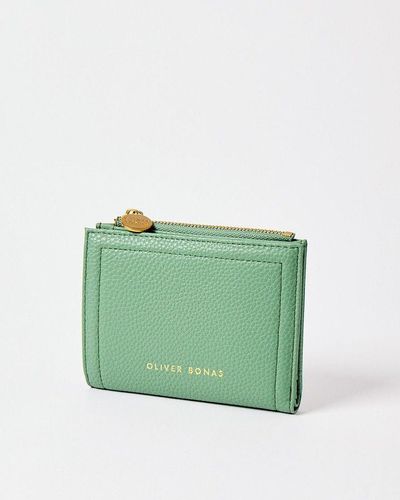 Oliver Bonas Kinley Zipped Wallet - Green