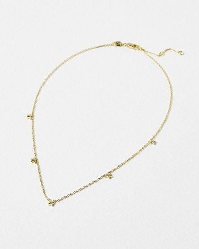 Oliver Bonas Bianca Star Detail Plated Chain Necklace - Natural