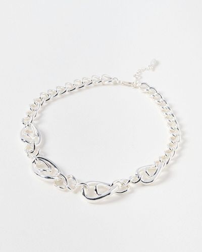 Oliver Bonas Nola Loops Chain Necklace - Natural