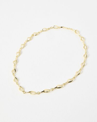Oliver Bonas Taki Organic Loop Collar Necklace - Natural