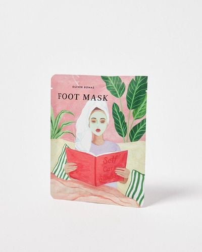 Oliver Bonas Shea Butter Hydrating Foot Mask - Pink