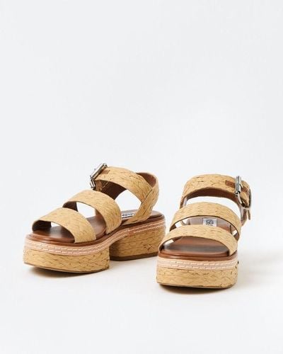 Oliver Bonas Asra Elijah Natural Raffia Platform Sandals
