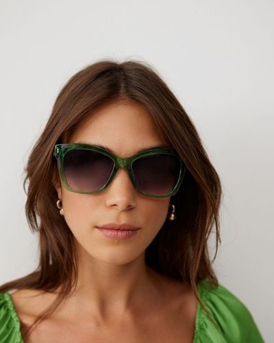 Oliver Bonas Crystal Green Sunglasses