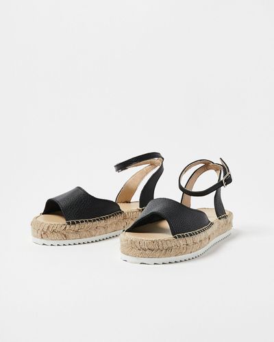 SELECTED Feldina Espadrille Sandals, Size Uk 4 - Black
