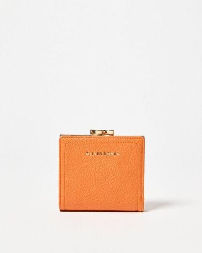 Oliver Bonas Akka Clasp Wallet - Orange