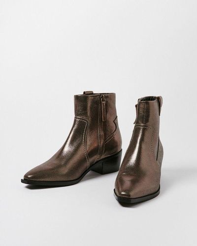 Oliver Bonas Brown Leather Western Cowboy Boots