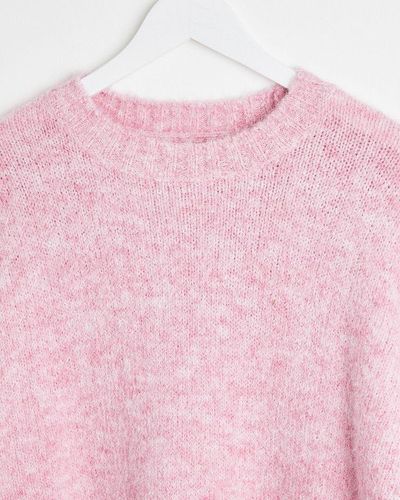 Oliver Bonas Two Tone Knitted Sweater Dress - Pink