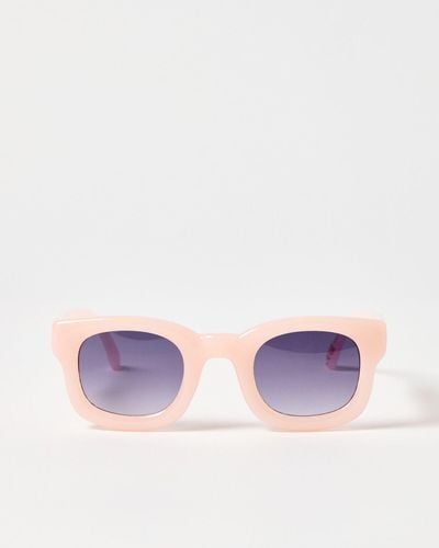 Oliver Bonas Light Bubble Square Sunglasses - Purple