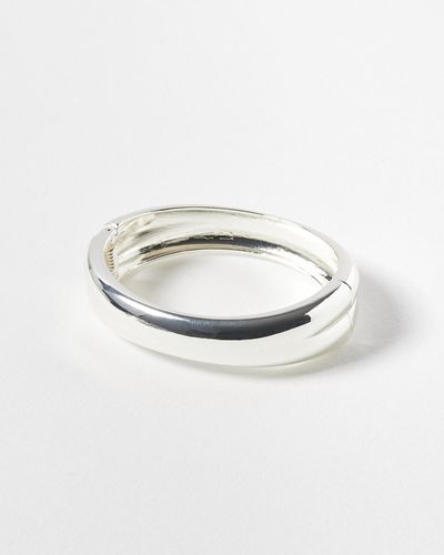 Oliver Bonas Tillie Chunky Bangle - White