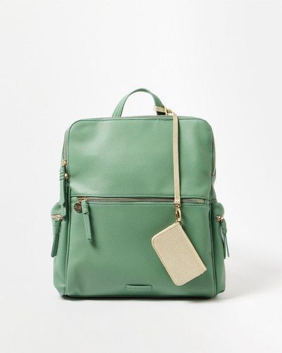 Oliver Bonas Imalie Curved Top Green Backpack