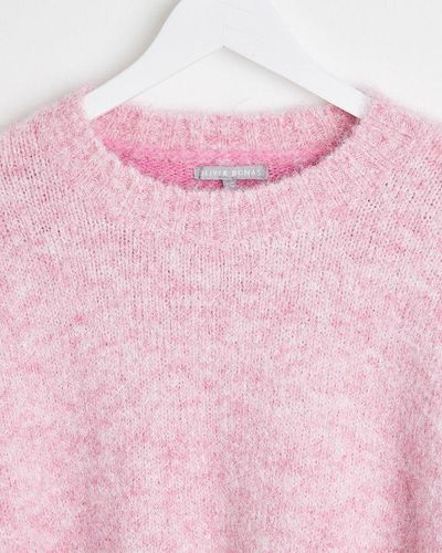 Oliver Bonas Two Tone Knitted Sweater - Pink