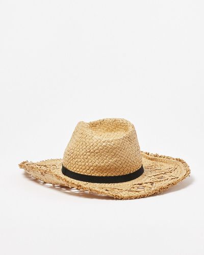Oliver Bonas Fringe Edge Natural Cowboy Hat