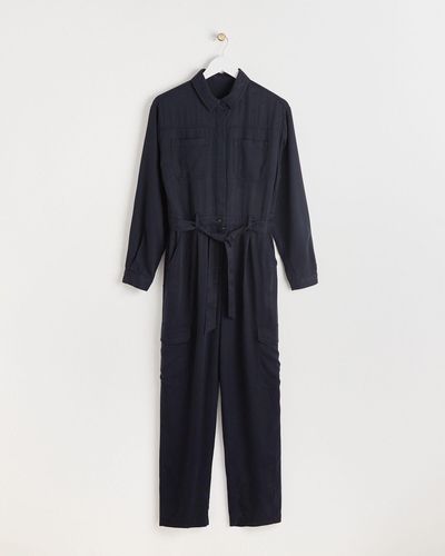 Oliver Bonas Long Sleeve Jumpsuit, Size 6 - Blue