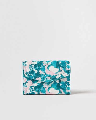 Oliver Bonas Alani Swirl Fold Out Card Holder - Blue
