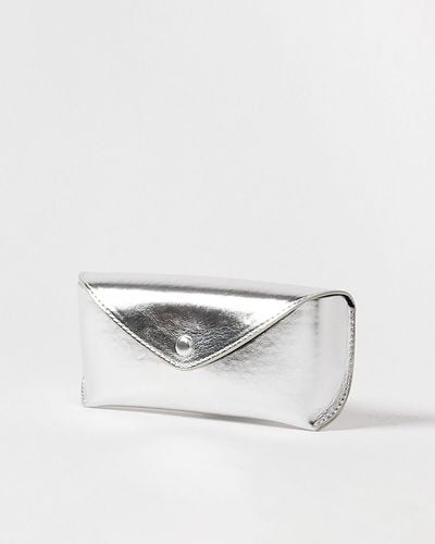 Oliver Bonas Metallic Glasses Case - White