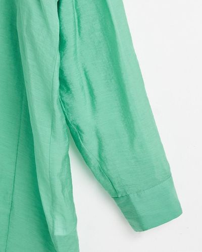 Oliver Bonas Sheer Longline Shirt - Green