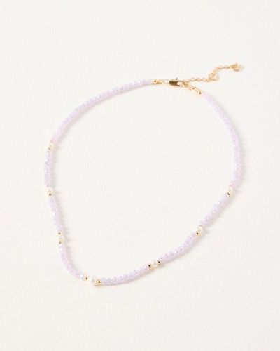 Oliver Bonas Isabella Freshwater Pearl Beaded Necklace - Natural