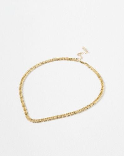 Oliver Bonas Sophie Interest Chain Necklace - Metallic