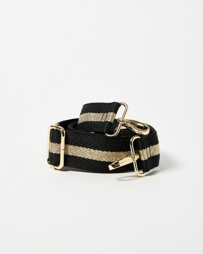 Oliver Bonas Stripe Crossbody Replacement Bag Strap - Black