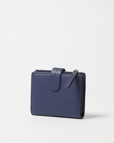 Oliver Bonas Abbie Marble Zipped Wallet - Blue