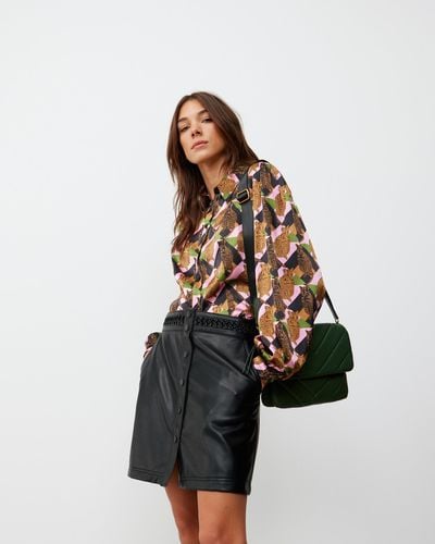 Faux leather top skirt size 16