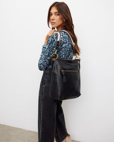 Oliver Bonas Elise Black Shoulder Tote Bag